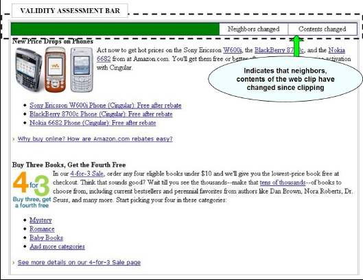 Sample web clip with the Validity Assessment Bar